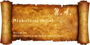 Miskolczy Antal névjegykártya